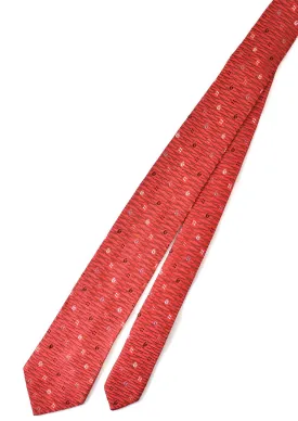 Vintage 1950s Red Swirl Skinny Tie - Retro Classic Mens Fashion Accessory