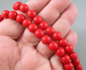 30% OFF!! Red Round Beads Strand (Glass) Various Sizes