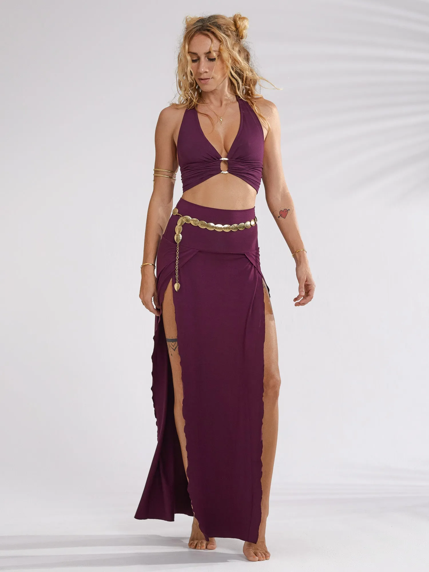 4-Way Serpent Tie Top - Amethyst Purple