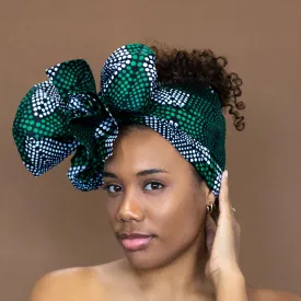 African Green diamonds headwrap