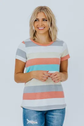 Always In Style Colorful Striped Tee