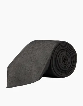 Black Paisely Silk Tie