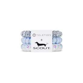 Blue Leopard Small Hair Tie 3 Pack