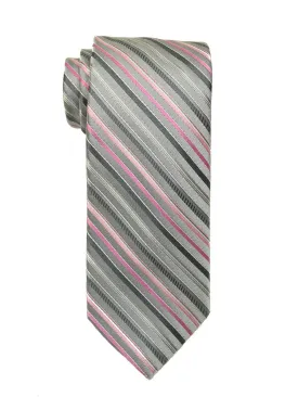 Boy's Tie 18873 Silver/Pink