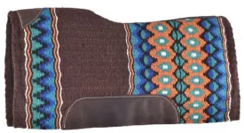 Brown, Blue, & Orange Memory Felt Saddle Pad