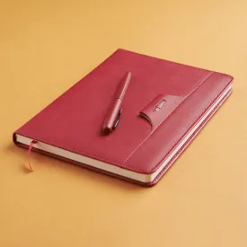 Carlton London Mini Magnet Red Pen with Diary - Compact Elegance for Daily Inspiration