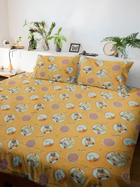 Cotton Family Bedsheet With Pillow Cover