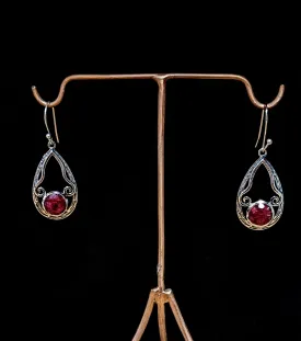 Elegant Ruby Teardrop Earrings