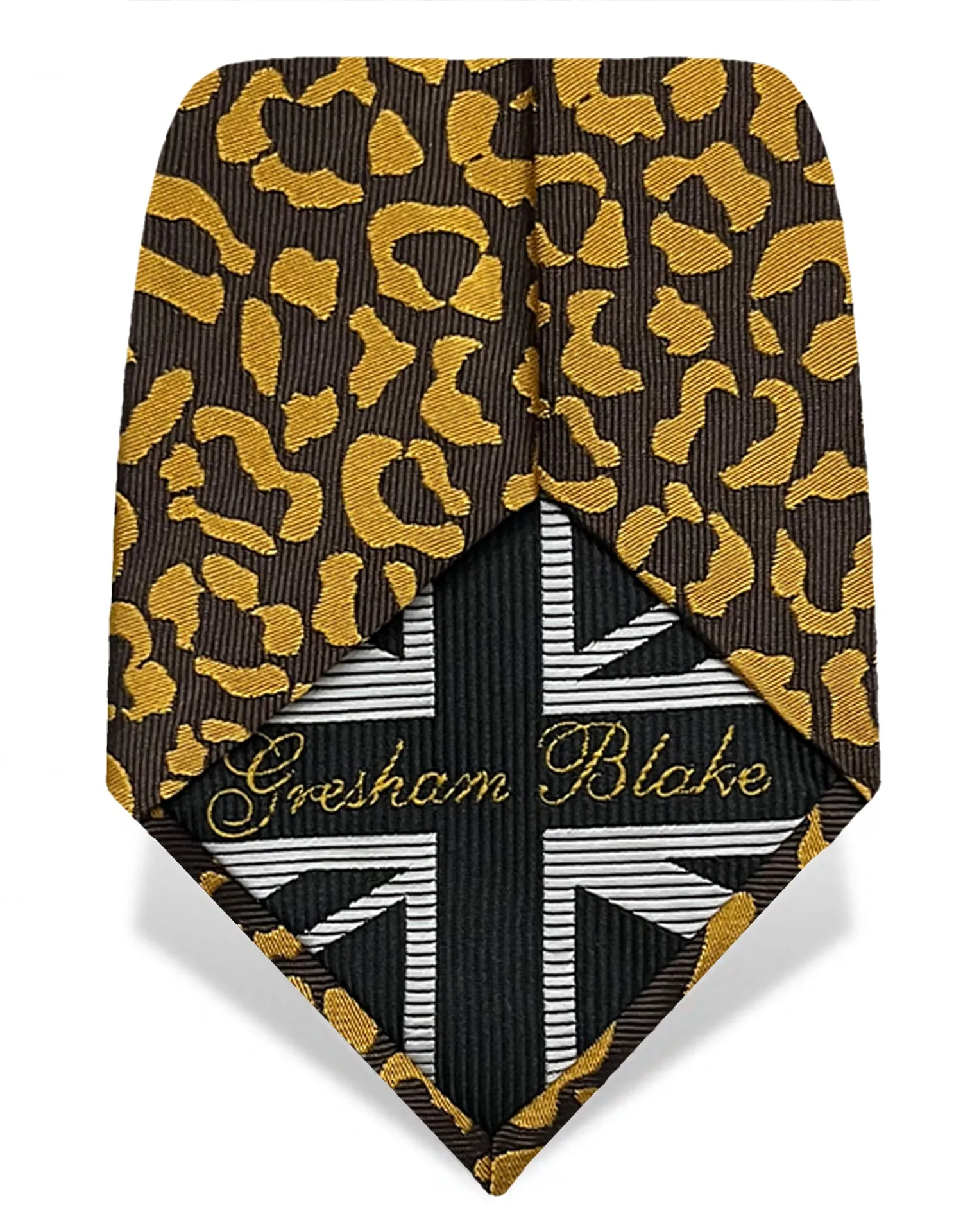 Gold & Brown Leopard Tie