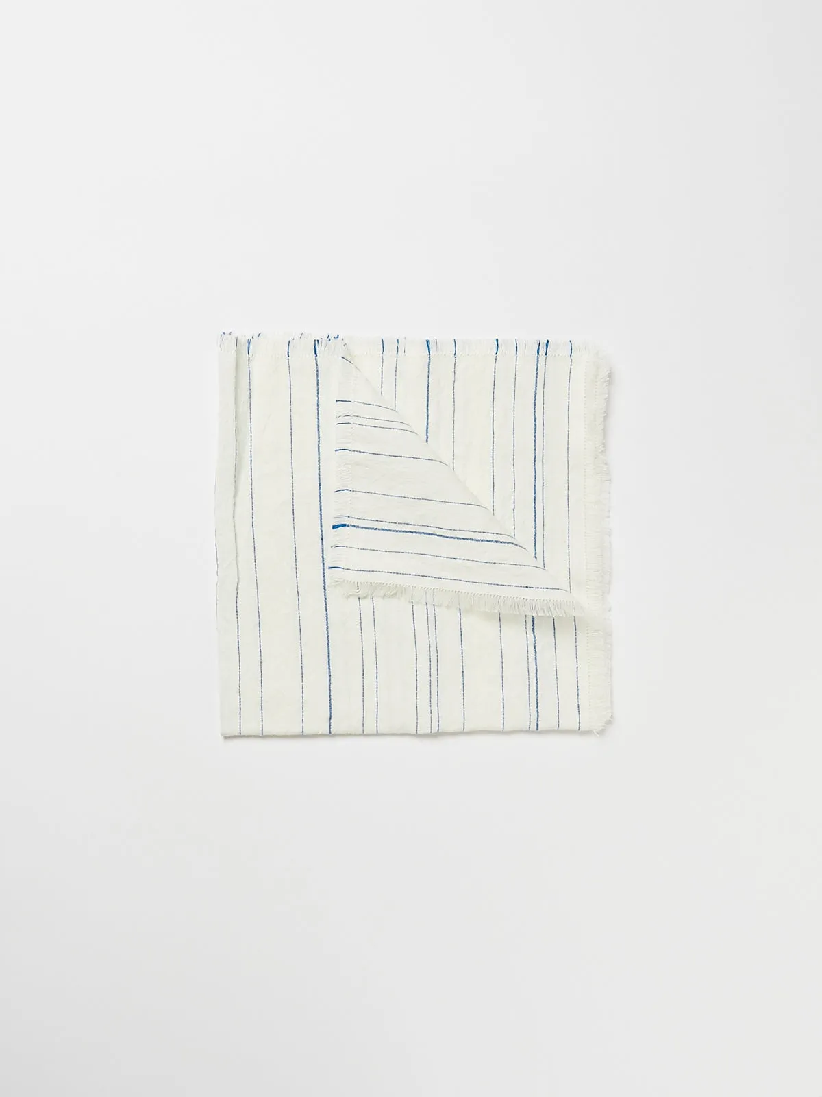 Greta Napkin in White/Cobalt Blue