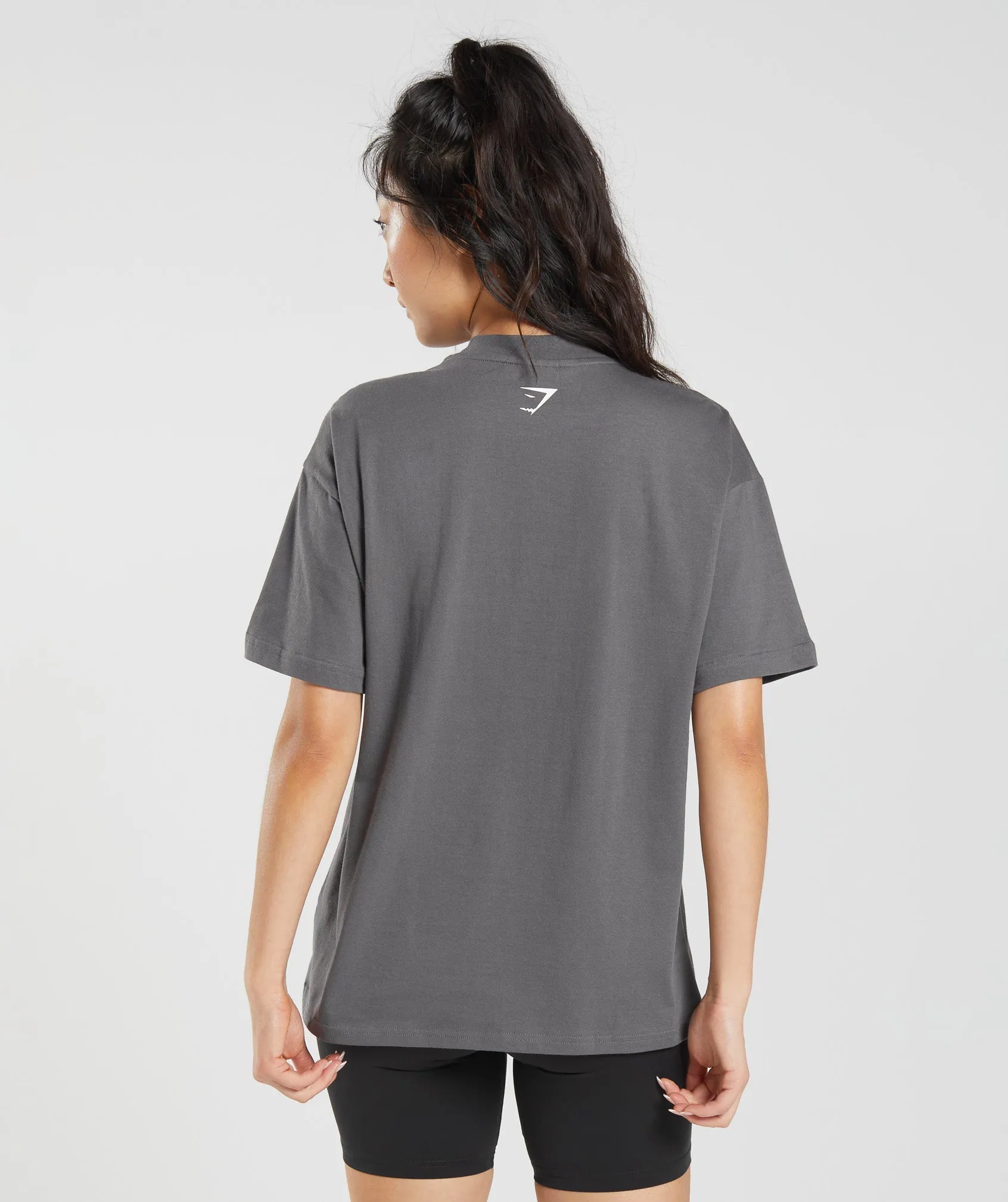 Gymshark Activated Graphic Oversized T-Shirt - Silhouette Grey