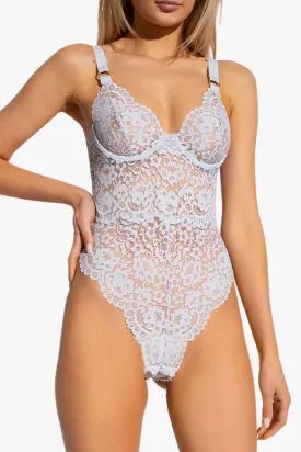 Lace Flounce Bodysuit