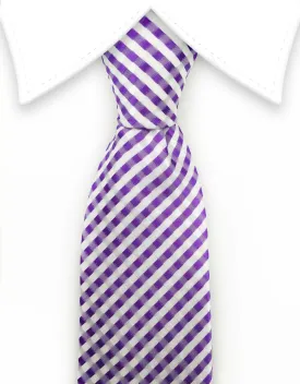 Lilac & White Seersucker Tie