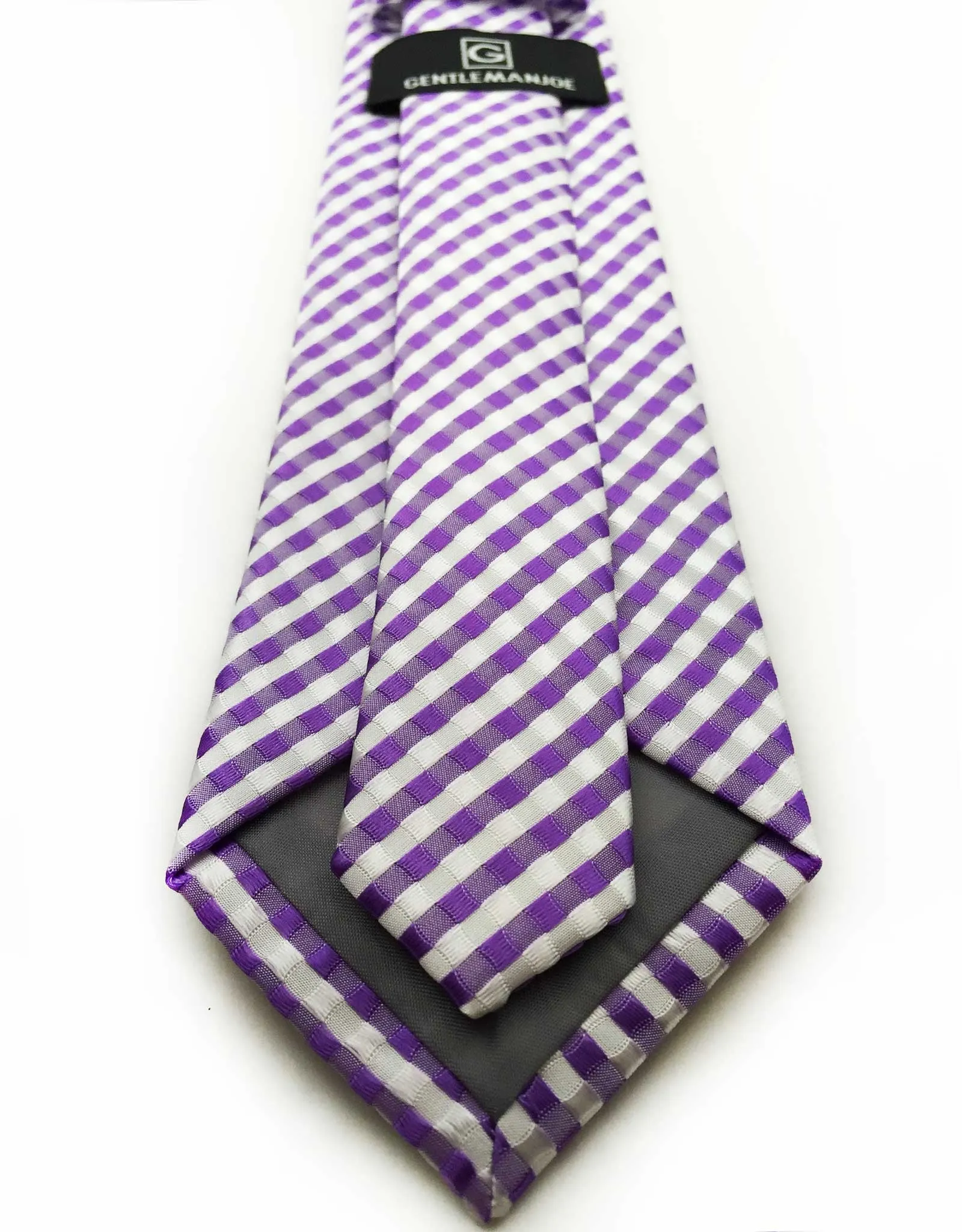 Lilac & White Seersucker Tie