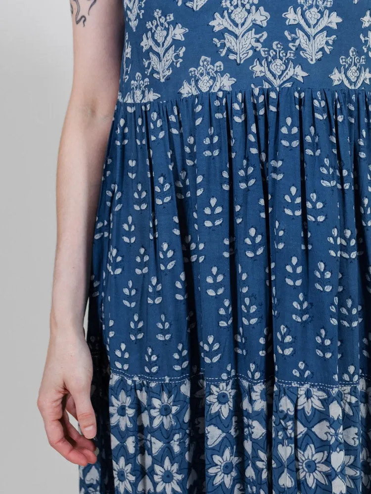 Lorelei Tiered Dress - Indigo Trio