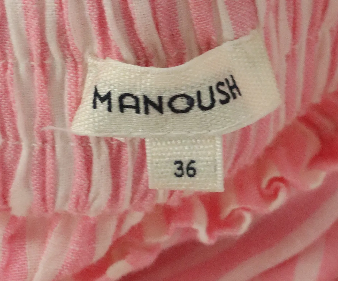 Manoush Pink & Blue Striped Long Skirt sz 4