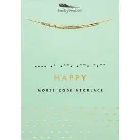 Morse Code Necklace - Happy