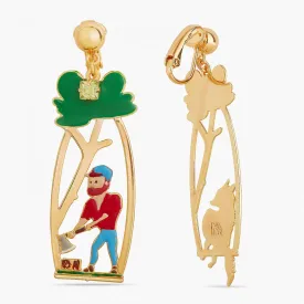 N2 - APBB110 Woodsman and Big Bad Wolf clip-on earrings