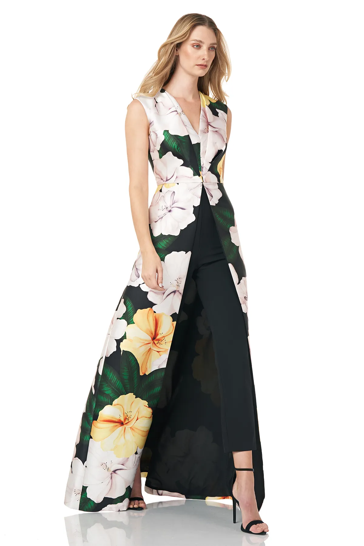 Sure! Optimized Title: Stylish Printed Walk Through Sleeveless Jumpsuit