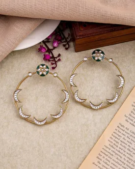 Raina Kundan Stud Earrings - RANG