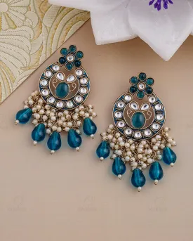 Sahar Kundan Dangler Earrings - RANG