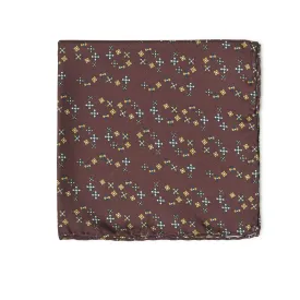 Silk Geometric Print Pocket Square