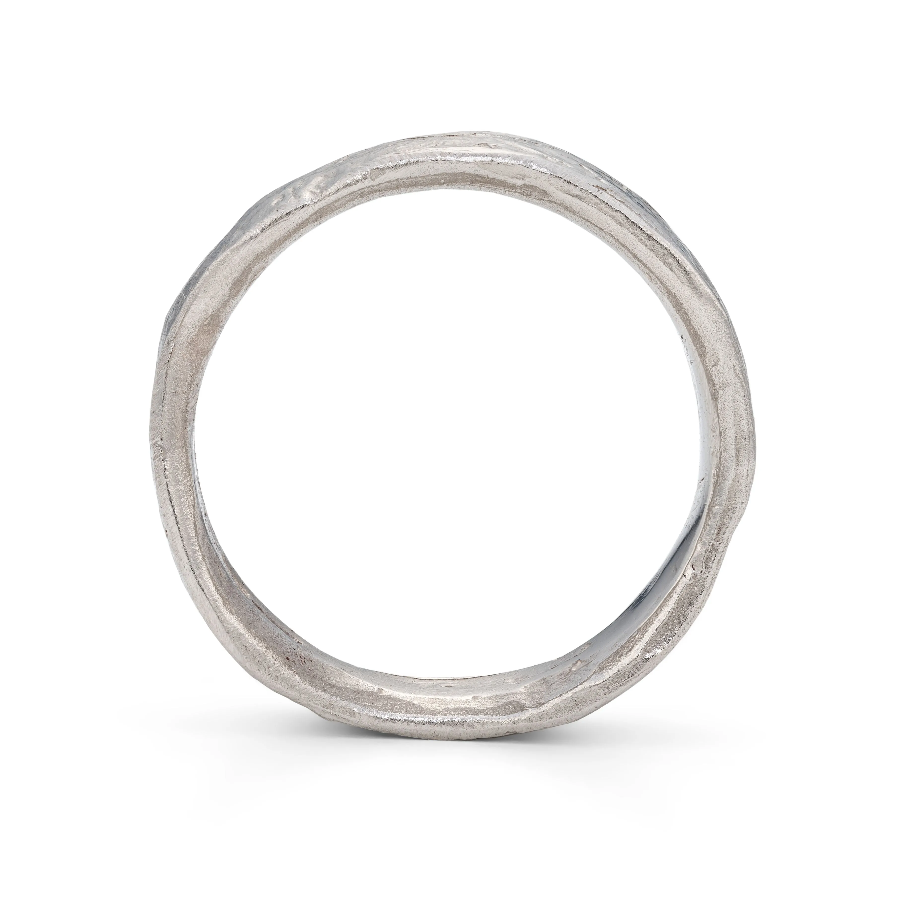 Stone Wide Ring Platinum