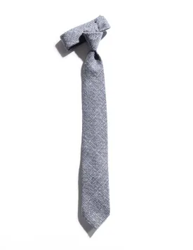 Textured Wool Tie - Ash