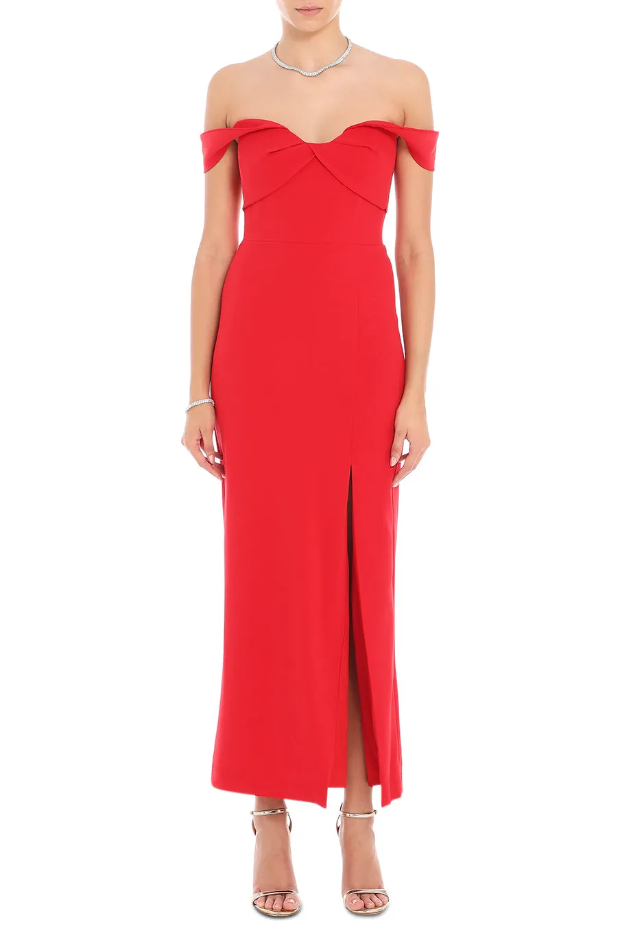 Viviana Crepe Long Evening Dress