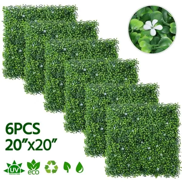 Yaheetech  6PCS Faux Ivy Artificial Boxwood Panels